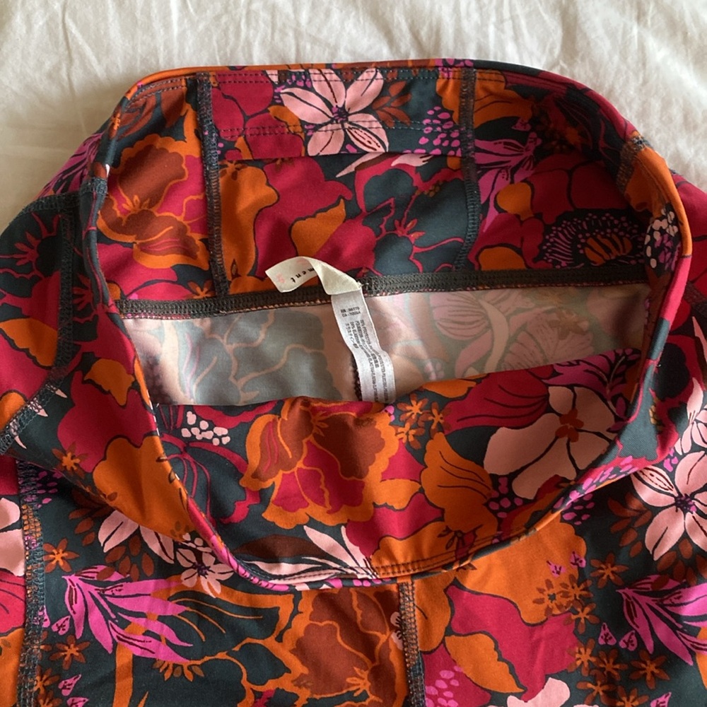 FP Movement by Free People Floral Leggings - Pink and Orange - Picture 3 of 4